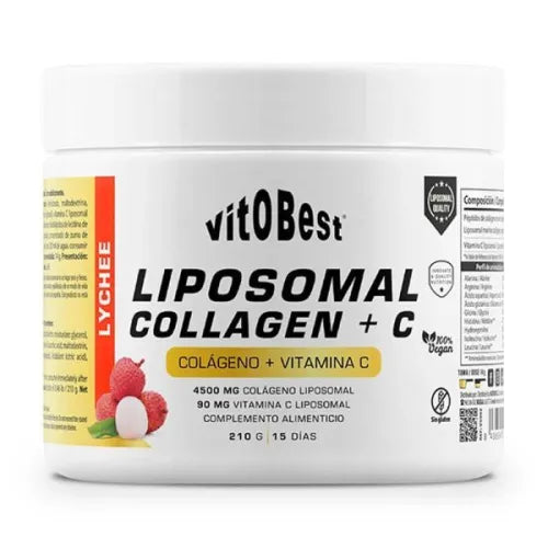 Liposomal Collagen + Vitamina C 210 g Lychee Vitobest | Colágeno Liposomal Sabor Lichi