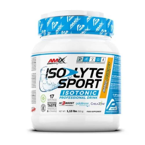 Performance Isolyte Sport Drink Amix 510 g Mango | Bebida deportiva en polvo sabor mango