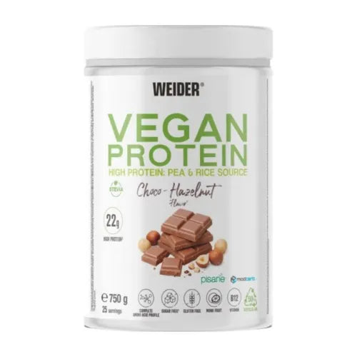 Vegan Protein 750 g Choco Avellana Weider | Proteína Vegetal en Polvo
