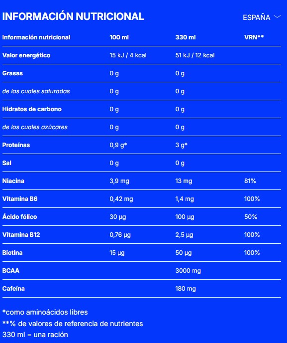 Nocco Bebida Energética BCAA 330ml con Cafeína | Sin Azúcar
