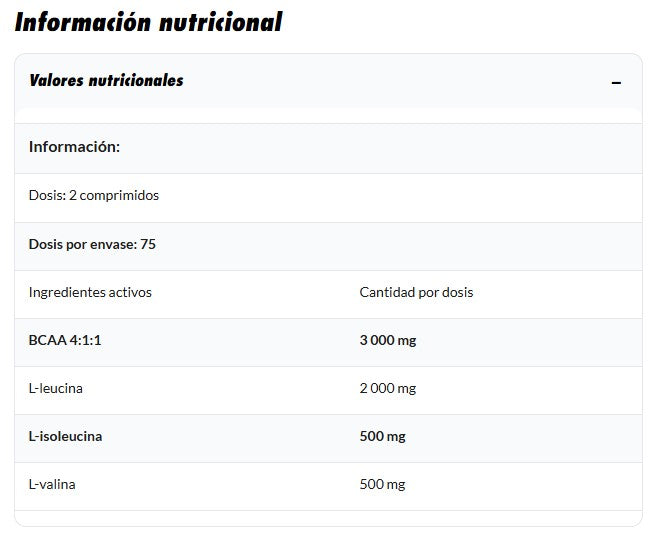BCAA 4:1:1 150 tabletas | Aminoácidos Amix Pro®