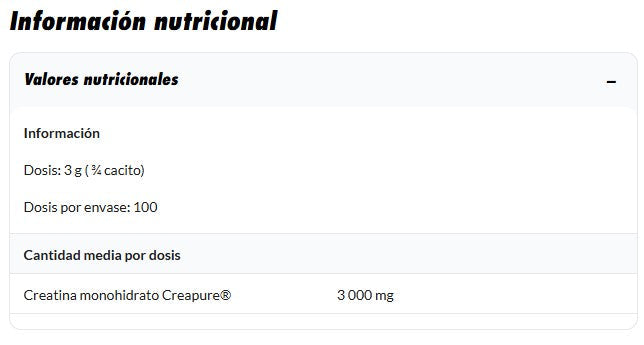 Creatina Creapure Amix BlackLine 300 g | Creatina en Polvo