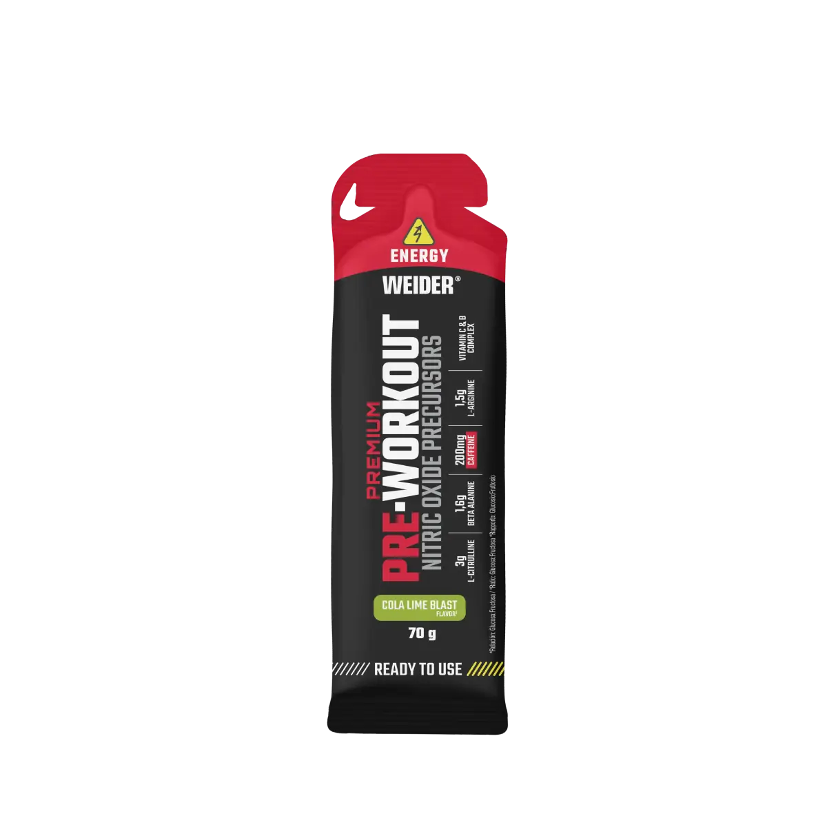 Weider Gel Pre Workout 70 g | Gel Energético Pre-Entrenamiento